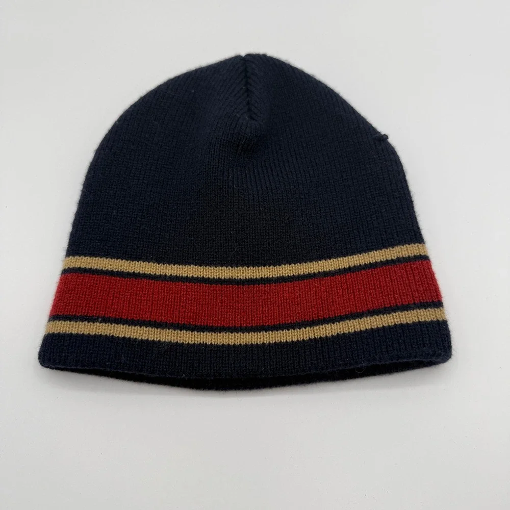 Cleveland Cavaliers Reebok Beanie Mens One Size Blue Knit Hat Striped Logo Y2K‎